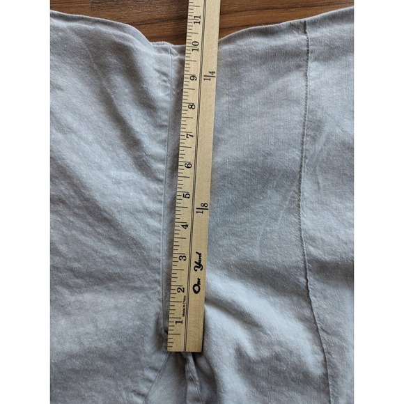 J Jill Linen Elastic Waist Linen Crop Pockets Pull On Pants Xl Capris Oatmeal A2 - Picture 13 of 13